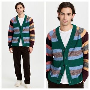 Paul Smith PS Multi Stripe Button Thru Cardigan
